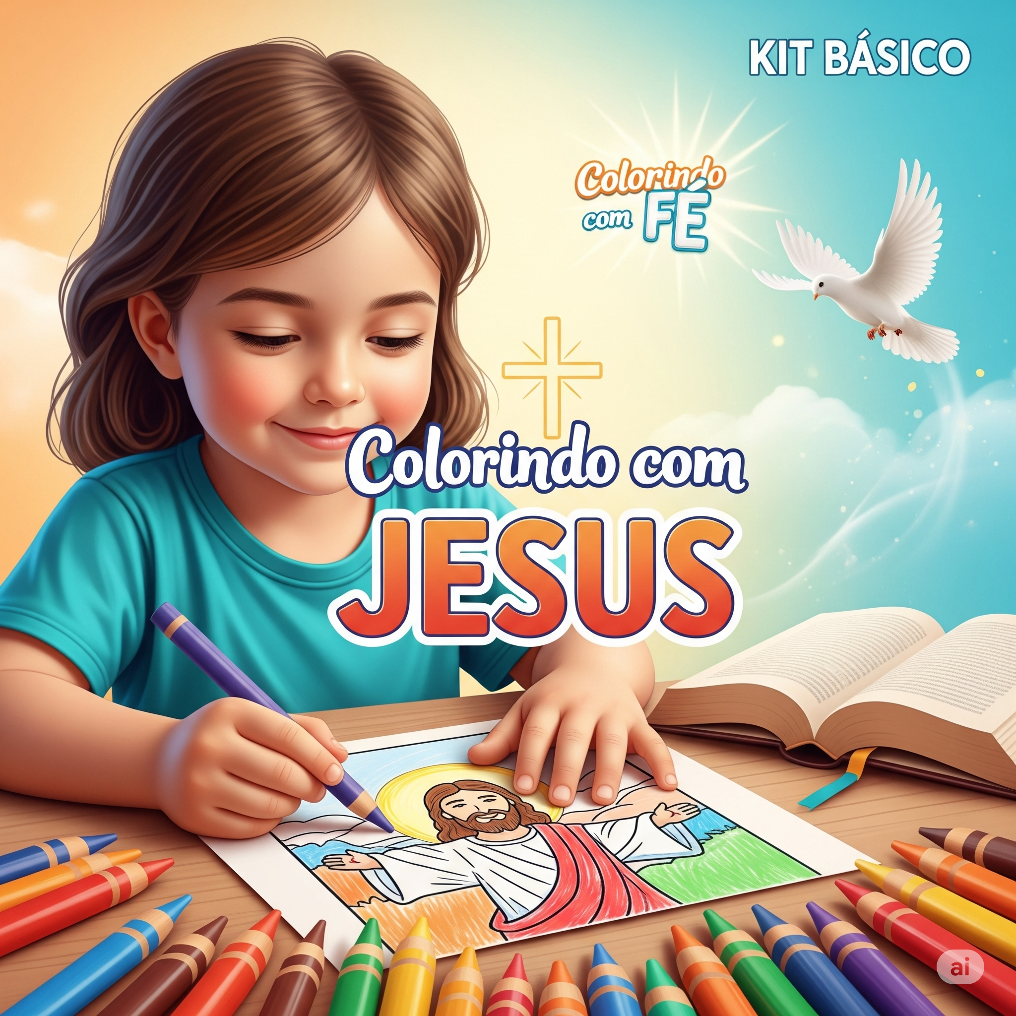 Kit Básico - Livros de Colorir Cristãos
